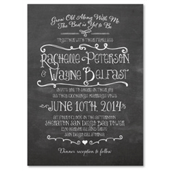 Chalkboard Wedding Invitations - Happy Board