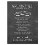 Chalk Wedding Programs ~ Happy Board (unique on recycled paper)