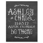 Chalk Save the Date cards ~ Happy Board (100% recycled paper)