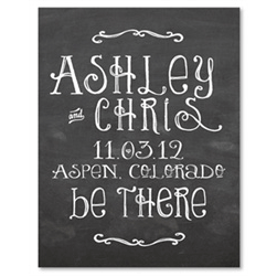 Chalk Save the Date cards ~ Happy Board (100% recycled paper)