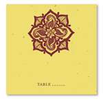 Indian Wedding Table Cards - Henna Flower (*seeded paper)