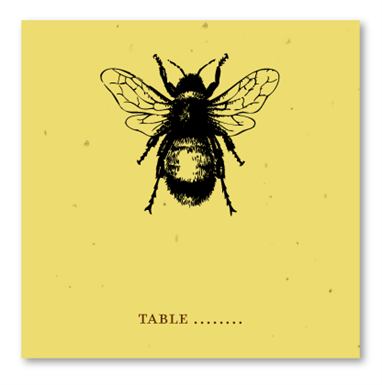 Honey Bee Wedding Place cards ~ Queen Honey Bee *plantable