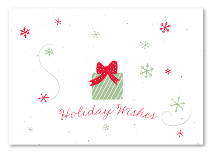 Holidays Greeting cards - Garden Gift (plantable paper, embedded with wildflowers seeds)