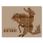 Birthday Greetings - Rider of the West (desert brown garden herbs seeded paper - Chocolate print)
