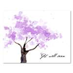 Get Well Greetings - Spring Blooms (white wildflower seeded paper - Purple print)