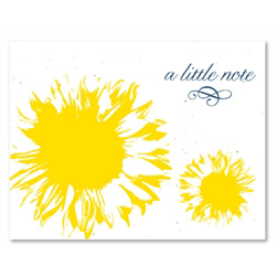Just a Note Greetings - Sunflower (white wildflower seeded paper - Juicy Yellow print)