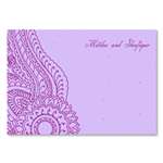 Unique Thank you cards | Indian Paisley (Darjeeling Purple, White)