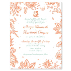 Affordable Wedding Invitations ~ Indian Smile on seeded paper