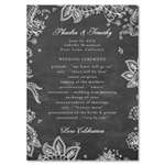 Chalk Wedding Programs ~ Indian Smile (unique on recycled paper)