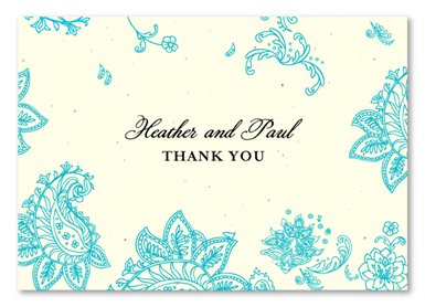 Paisley Unique Thank you cards | Indian Smile