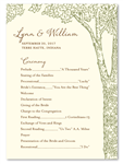 Forest Wedding Programs - La Foret (recycled)