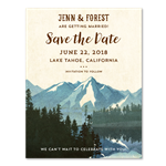 Lake Tahoe Wedding Save the Date Cards | California Nevada Sierra