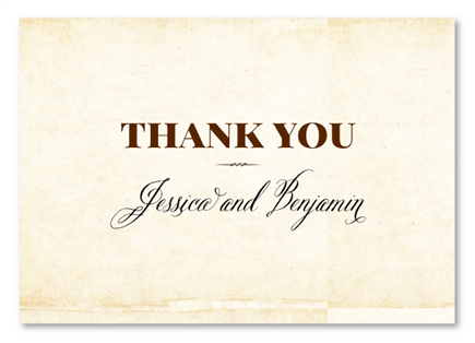 Vintage Thank you cards by ForeverFiances Weddings