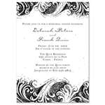 French Swirling Wedding Reception Cards | Le Cabanon