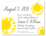 Yellow Save the Date Cards - Sunflower (100% recycled paper)