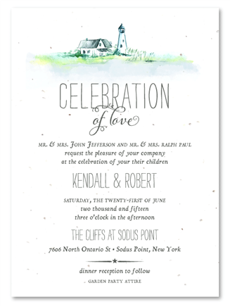 Lighthouse Wedding Invitations Cape Cod by ForeverFiances