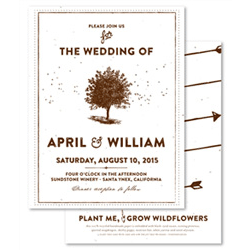Green Wedding Invitations | Living Tree (Seeded paper)