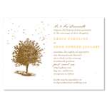 New England Wedding Invitations - Living Tree (Swiss Chocolate and Mango)