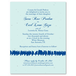 Plantable Petites Wedding Invites ~ Love Birds (seeded paper)
