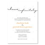 Seeded Paper Wedding Invitations - Love Infinitely (orange)