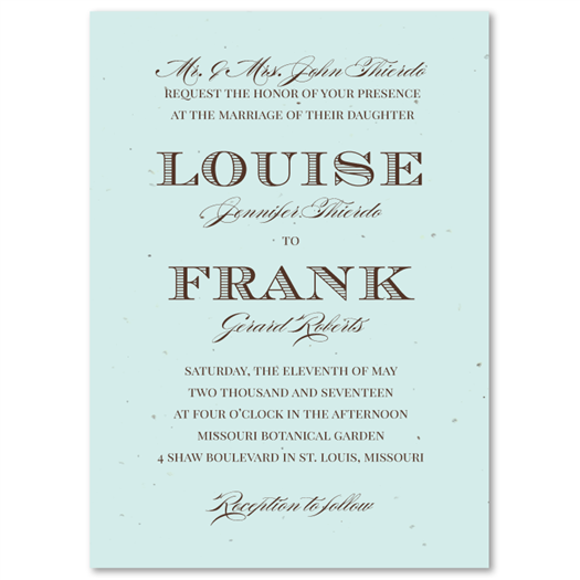 Black Tie Wedding Invitations | Love Trustee (plantable paper)