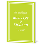 Foldover Wedding Programs | The Love of Green (recycled paper)