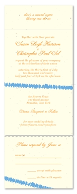 Plantable Wedding Invitations - Love Birds (embedded with wildflowers)
