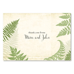 Vintage Fern Thank you cards by ForeverFiances Weddings