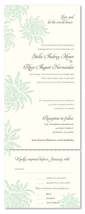 Tropical Wedding Invitations ~ Mahalo (100% recycled paper)