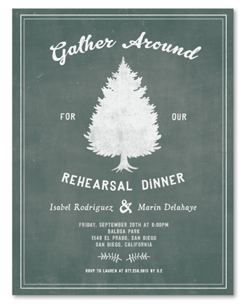 Majestic Yosemite Rehearsal Dinner Invitations