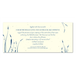 Beach Wedding Invitations on Seeded Papepr ~ Maryland Beach (seagrass on cream)