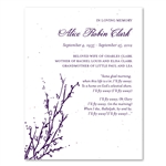 Tree Theme Funeral Cards ~ Memorial Branches (seeded paper)