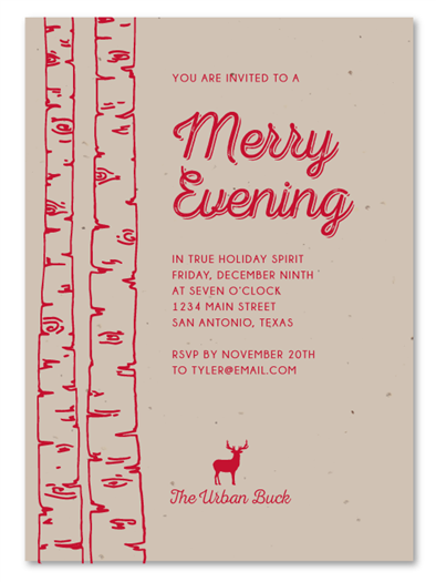 Holiday Party Invitations | Merry Birch