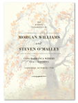 fall Wedding Programs ~ Mighty Fall Tree (100% recycled paper)