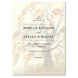 fall Wedding Programs ~ Mighty Fall Tree (100% recycled paper)