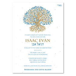 Bar Mitzvah Invitations - Millennium Tree of Life