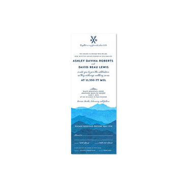 Colorado Misty Mountains Wedding Invitations (100% recycled linen paper)