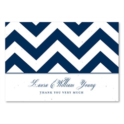 Unique Paper Thank you cards on Seeded Paper ~ Modern Chevron