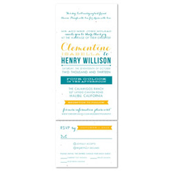 Send n Sealed Invitations ~ Modern Typography (100% recycled seeded paper)