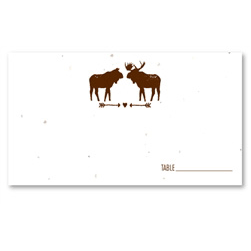 Moose Place Cards on seeded paper | Moose Love