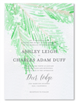 Frosty Winter Wedding Invitations | (100% recycled paper) Nature's Green