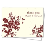 Organic Thank You Cards on Seeded Paper ~ My Love Rosie by ForeverFiances Weddings (Lavender, wine stain print)