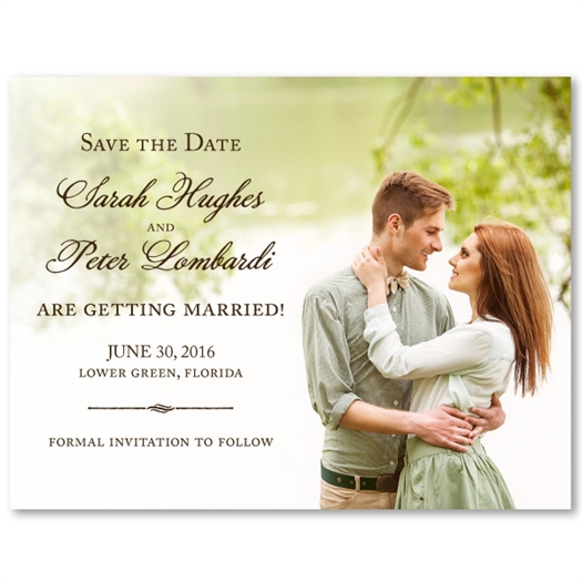 Photo Save the Date | Natural Settings (100% recycled paper)