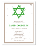 Bar Mitzvah Invitations ~ Natural Star of David (seeded)