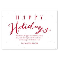 Green Holiday Cards | Natural Greetings, seeded paper by Green Business Print