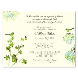 Nature Bridal Shower invitations ~ Nature's Glory