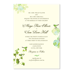 Green Wedding Invitations on Recycled Paper - Nature's Glory / Floral & Whimsical