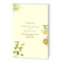 Fold-over Wedding Programs - Nature's Glory