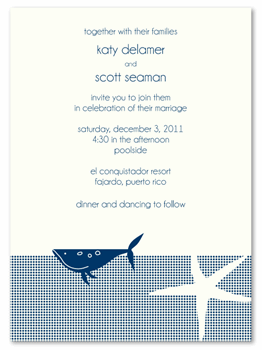 Beach Wedding Invitations - Ocean (100% recycled)