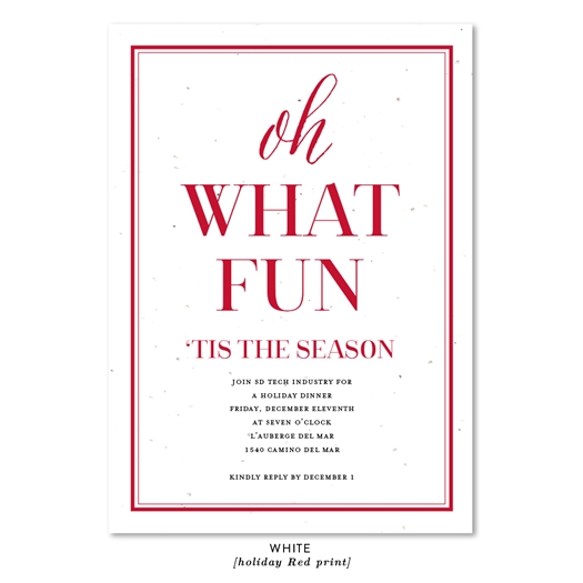 Unique Holiday Invitations | Oh What Fun